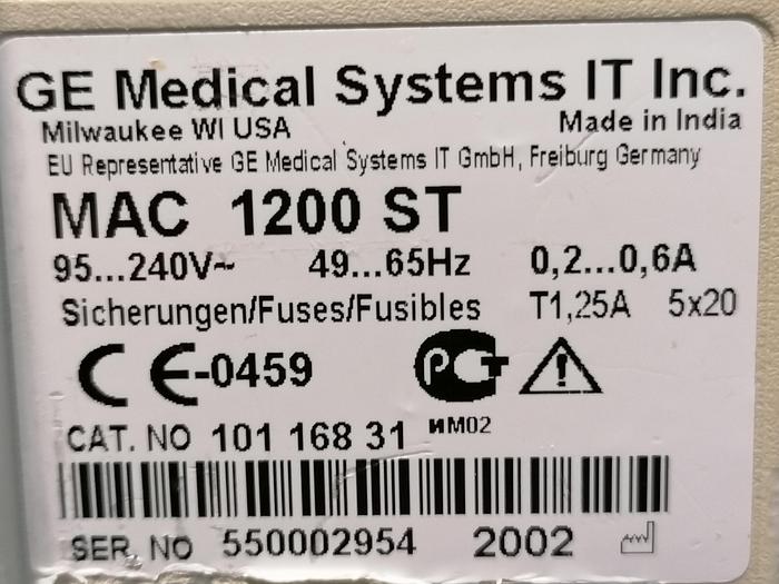 Used GE MAC 1200 ST System für Ruhe und Belastungs EKGs