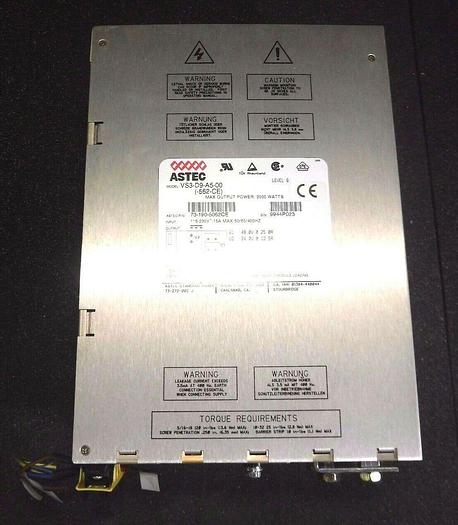 Used Astec VS3-D9-A5-00, 73-190-5062CE Switching-Mode Power Supply (2000 W Max)
