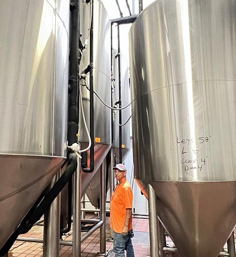 Used Tank, 1,550 Gallon, S/st, Jkt, 50 BBL Fermenting Tank, Quality Stainless #C744689