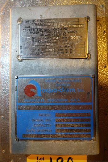 Used AQUA-CHEM MODEL 20000-SPW2976 FIVE SPRAY FILM BLACK LIQUOR EVAPORATOR SYSTEM MFG 1987