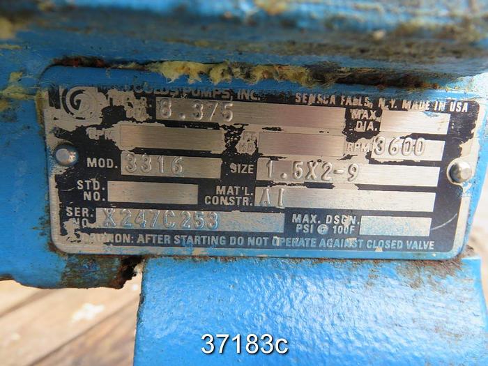 Used Goulds 3316 1.5x2x9 Pump #37183