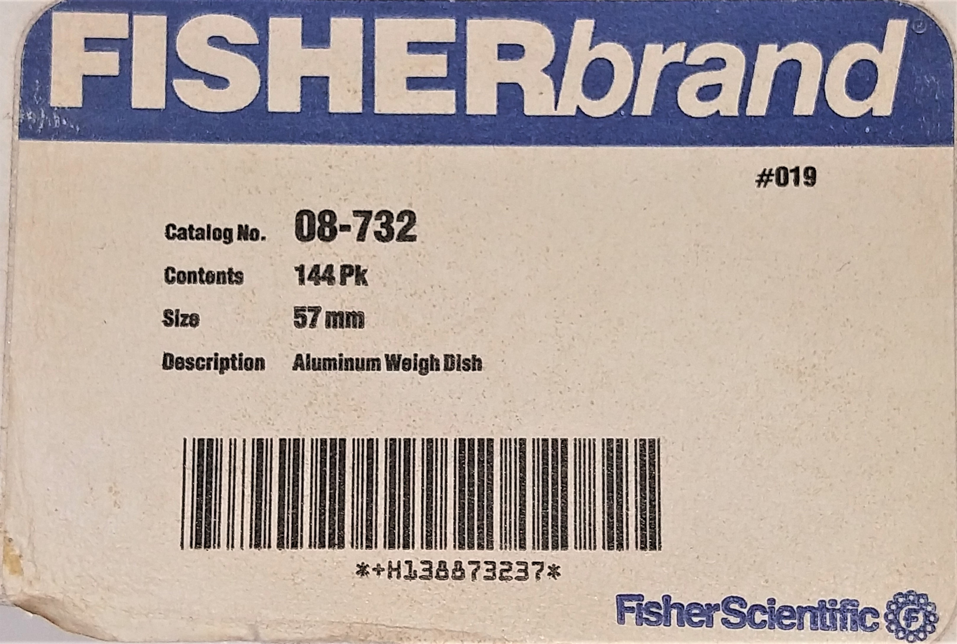 New Open Box Fisherbrand 08-732 Weigh Dishes - 57mm