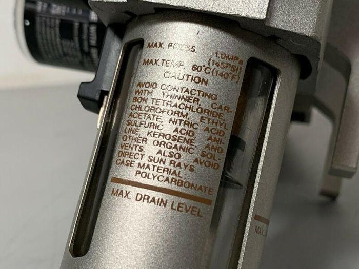 Used SMC NAW3000 Filter Regulator & NVHS3000 Valve w/ Pressure Gauges & 1" Fittings