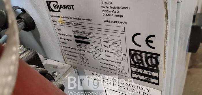 Used 2014 Homag Brandt KDF 860 Airtec Edgebander