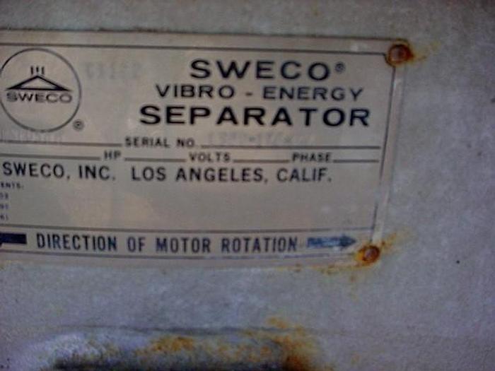 Used 60" SWECO SCREENER - S/S - 1 DECK