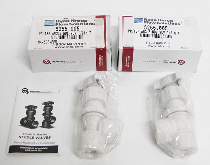 Used Marquest NA-500-PPR Angle Needle Valve 1/2" NPT NEW LOT OF 2 (6444)
