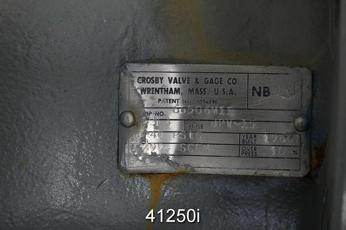 Used Crosby Valve JPV-15 3x4 Pressure Relief Valve #41250