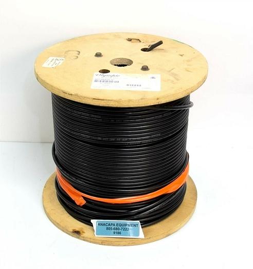 Used Olympic 3078M5EV Black Wire Spool Cat5 24 AWG Solid 600Ft New (9186)R