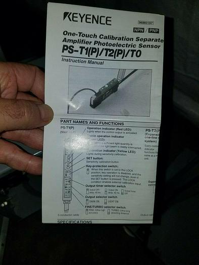 Used Keyence Amplifier Photoelectric Sensor Rack Pass Through Feed Control