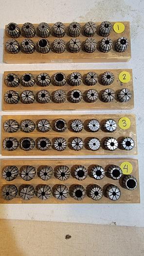 Used ER20 COLLET SET FOR LATHE ENGRAVING MACHINE (15PCS) SIZES VARIE (110)