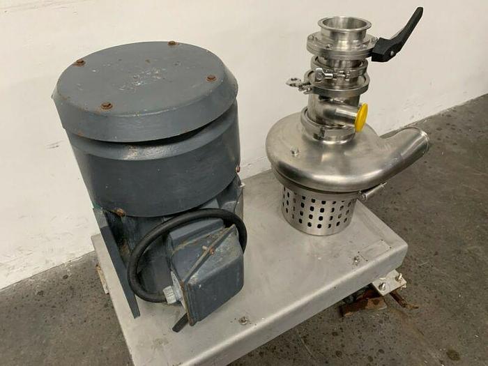 Used Tri-Clover Tri-Blender F4329MD-MBV-S w/ 20 HP Motor On Stainless Steel Skid