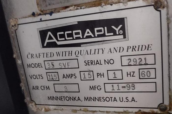 Refurbished Accraply 35PW Pressure Sensitive Wrap labeler