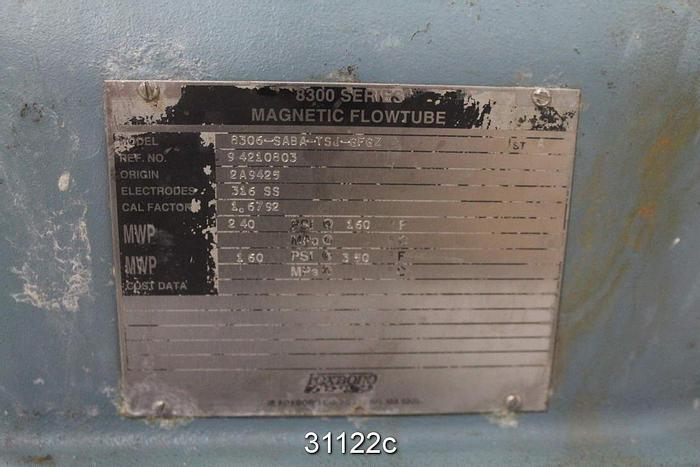 Used Foxboro 8306-SABA-TSJ-GFGZ 6" Magnetic Flow Tube #31122