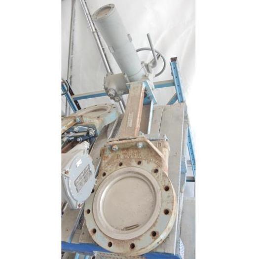 Used USED KNIFE GATE VALVE WITH ELECTRIC ACTUATOR, SIZE: 10"