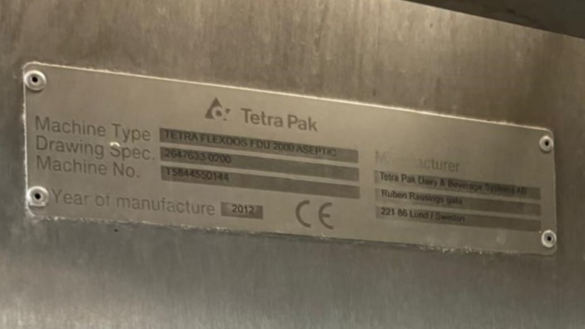 Used Aseptic inline dosing machine Tetra Pak Tetra FlexDos FDU 2000 Aseptic