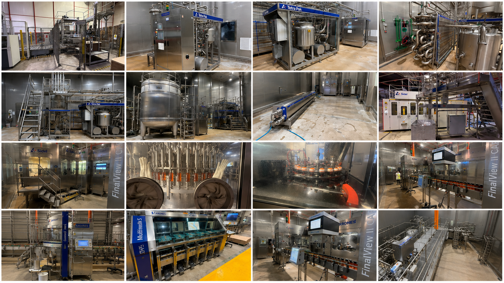 Used Processing plant, bottle blowing, filling, closing, labelling and packing line for PET bottles of 0,4/0,5/1,5 liter - Tetra Pak / Sidel / Krones