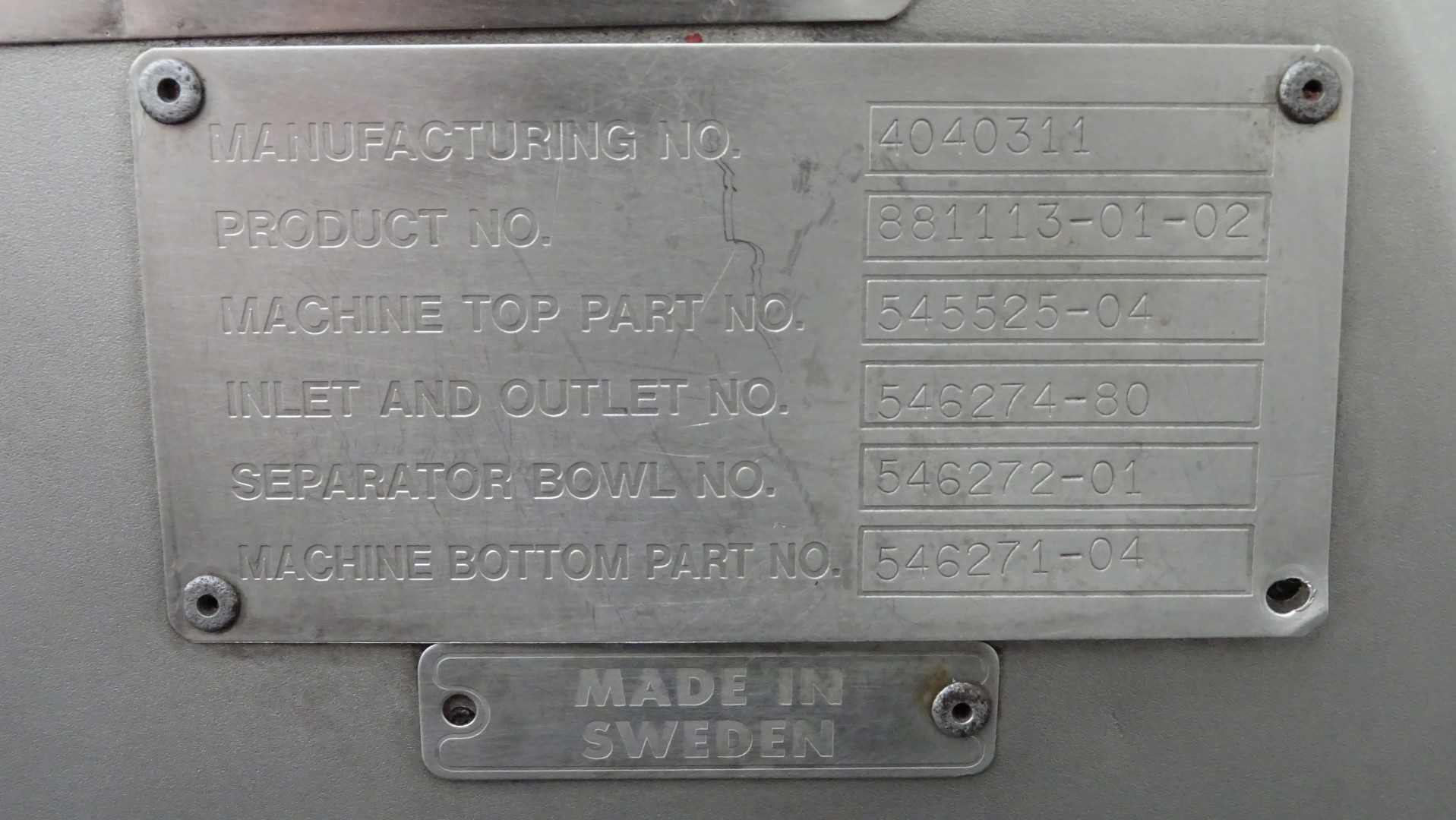 Used Cream Separator Tetra Pak HMRPX 718 HGV-74C-60