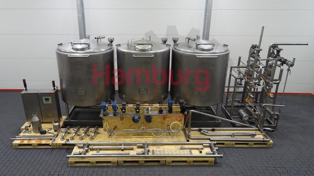 Used Complete 2-Lane CIP Unit with 3 Tanks - Obram WAB - 30/2