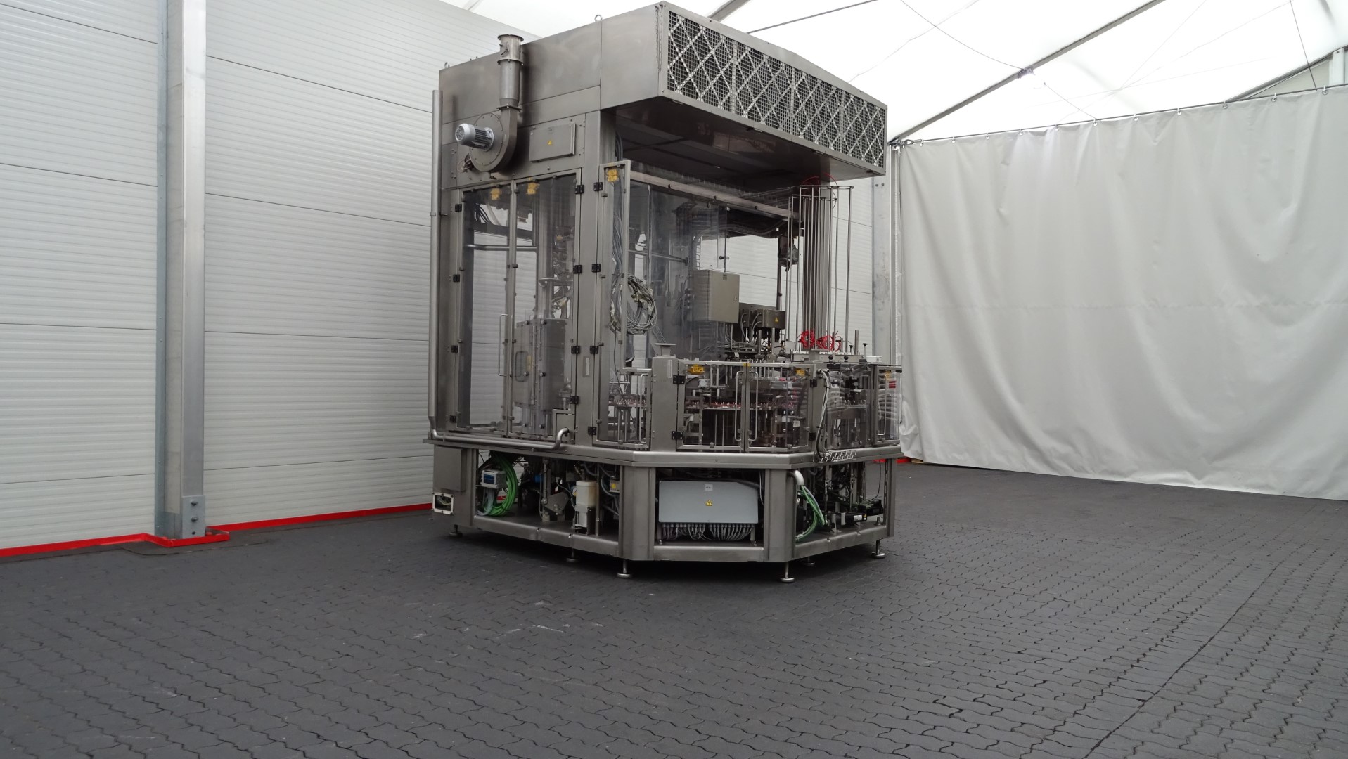 Used Aseptic cup filling, sealing and snap cap machine - Waldner Dosomat 16.6AS