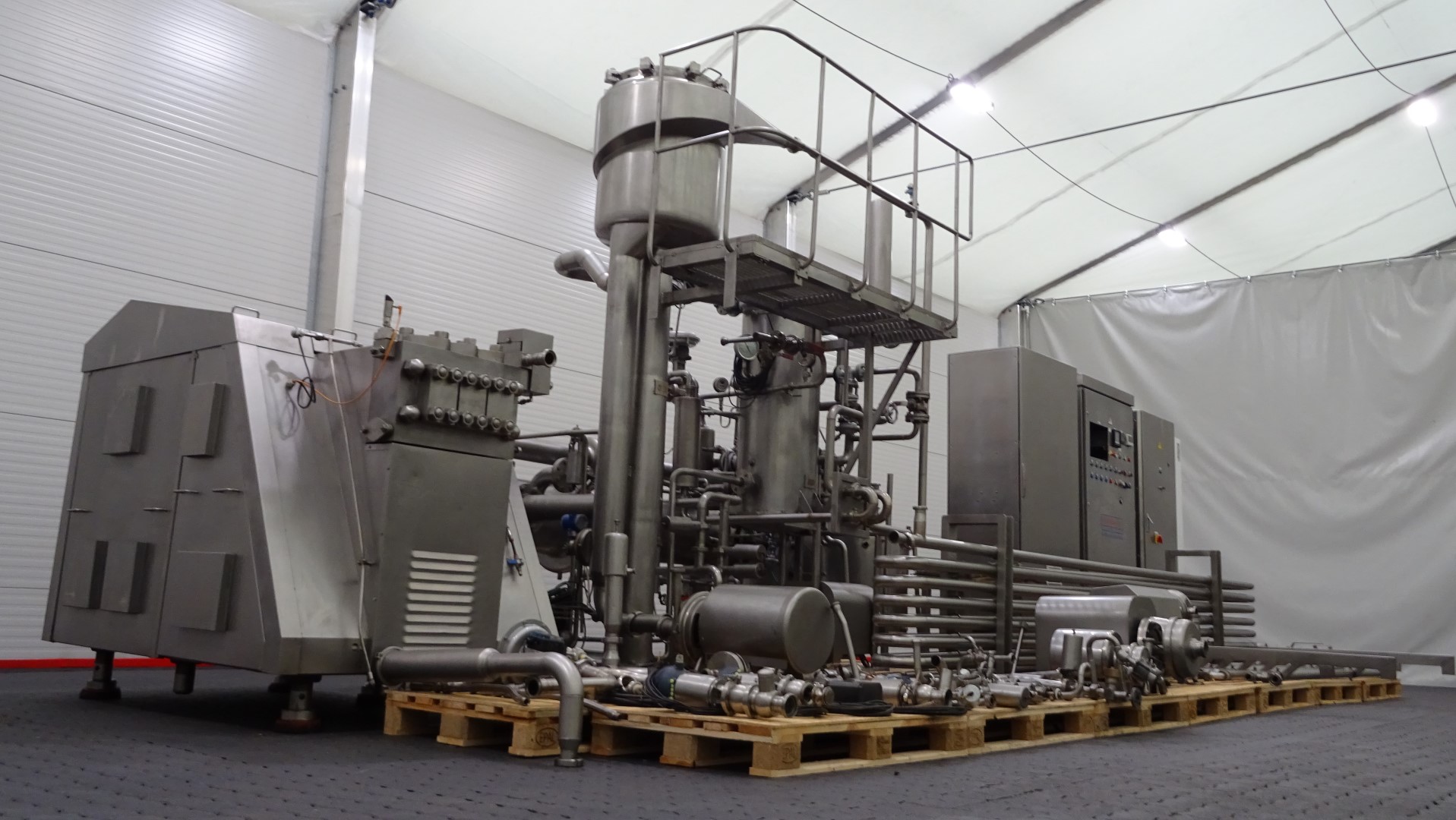 Used Direct steam injection (DSI) UHT with aseptic homogeniser - APV DSI + APV Gaulin MC 45-5TPSX