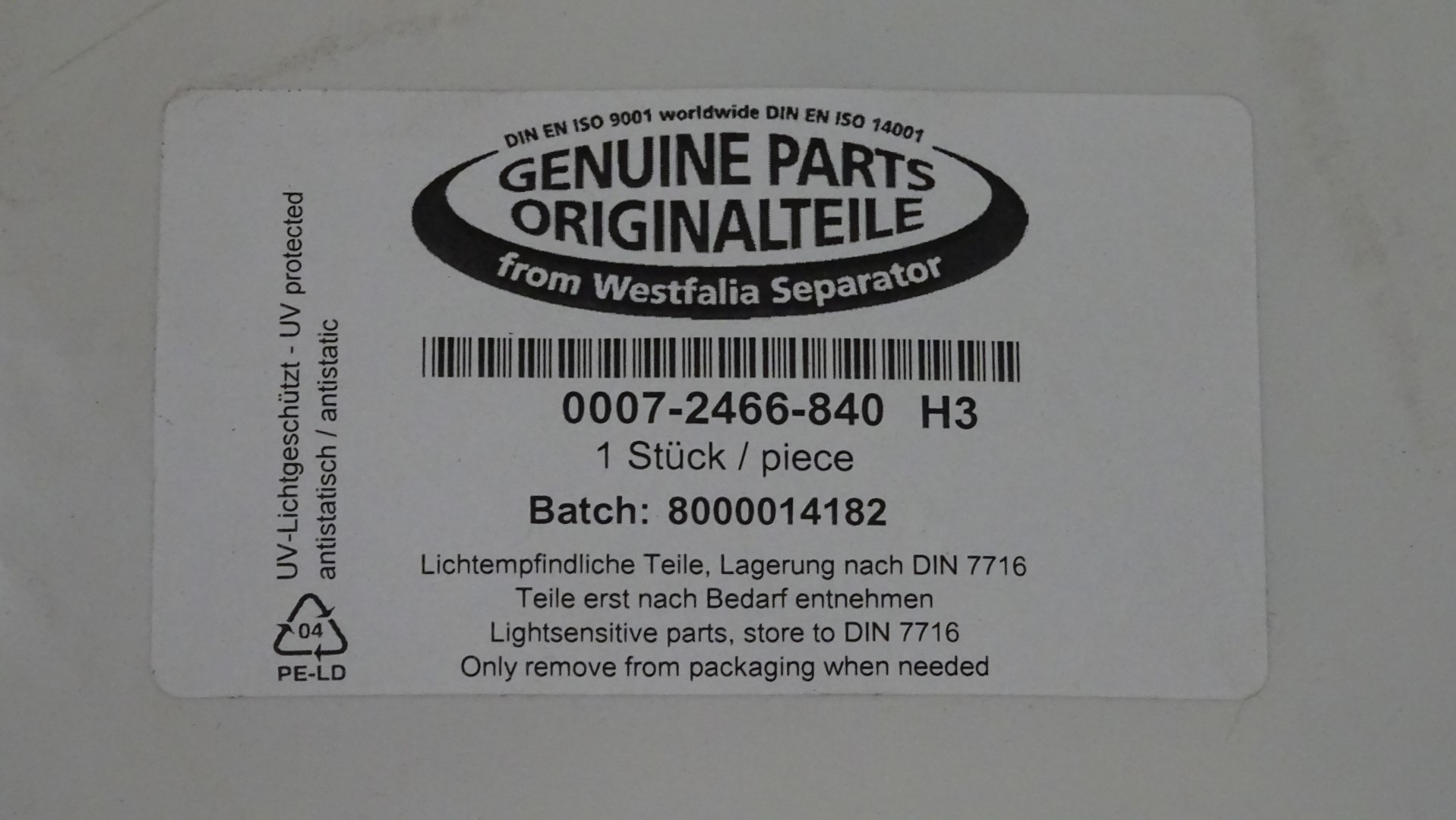 Used Separator Gaskets / Dichtring for GEA Westfalia separators (MSA 170 / MSB 200 / CNB 215 / CND 215)