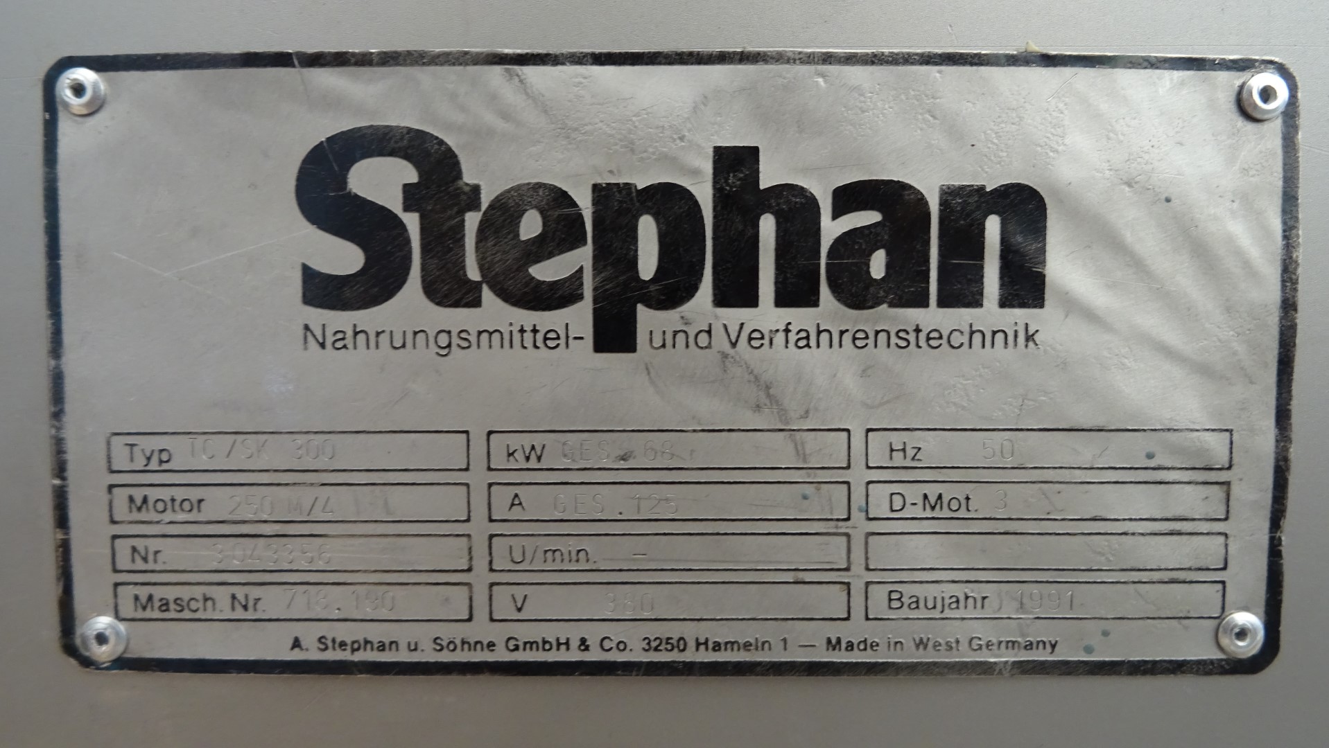 Used Reconditioned Universal Machine Stephan Combicut TC / SK 300