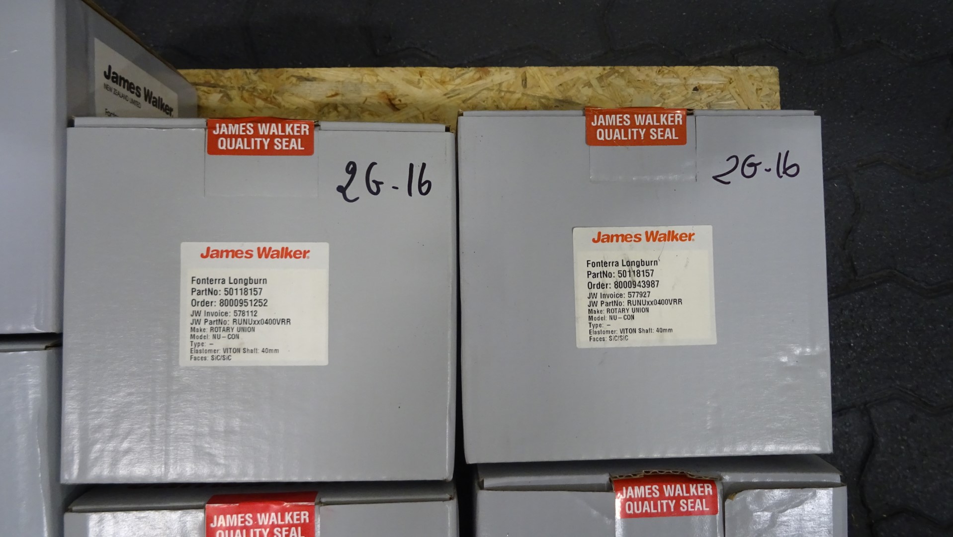 Used Unused James Walker spare parts