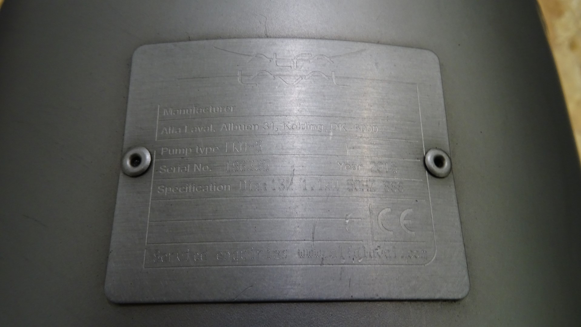Used Sanitary Centrifugal Pump Alfa Laval LKH-5