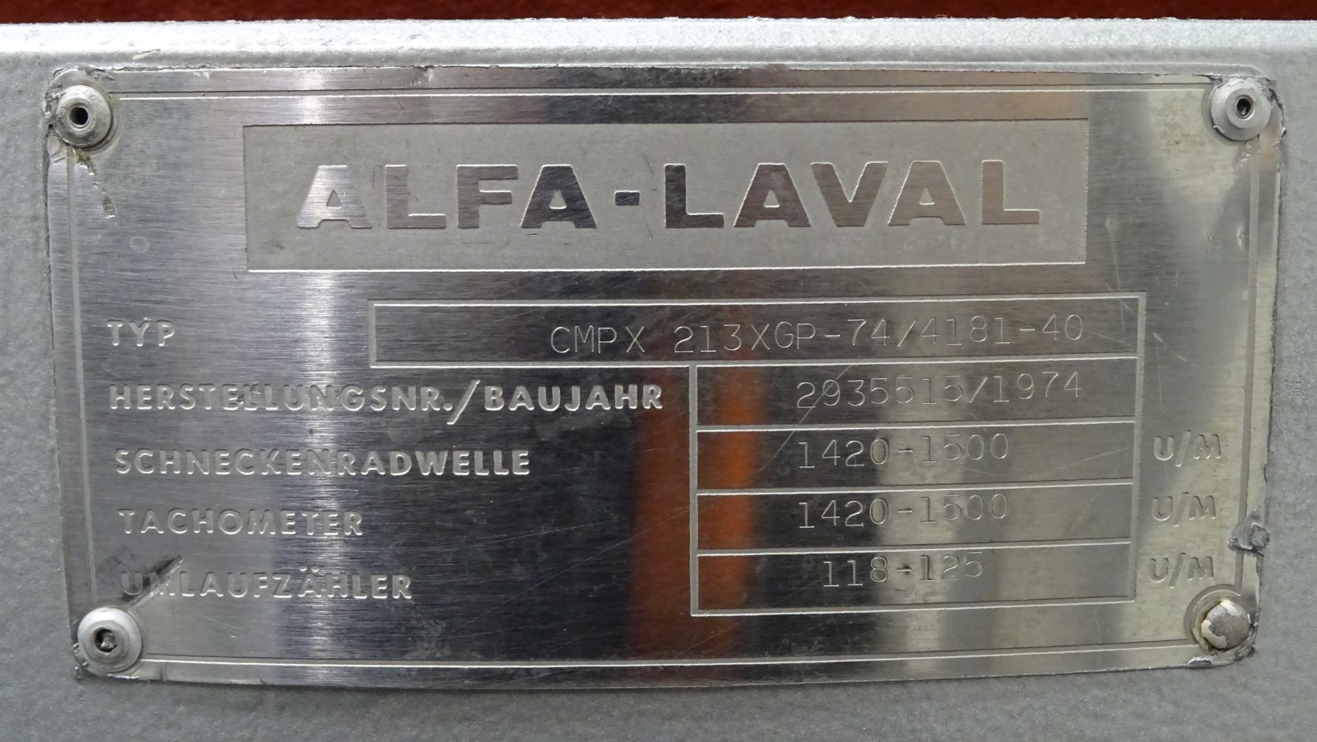 Used Butter oil separator Alfa Laval CMPX 213 XGP-74 /4481-40