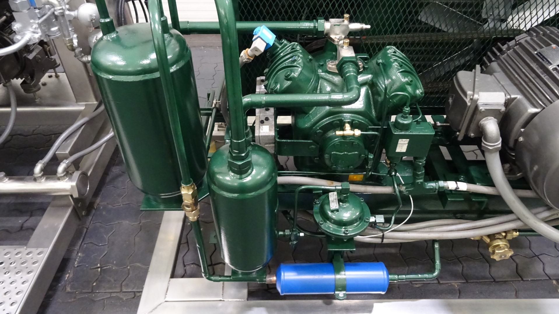 Used Margarine Pilot Plant - Gerstenberg & Agger HP Pump + Perfector 3x57 + Pin rotor + Inverter and Cooling Unit R22