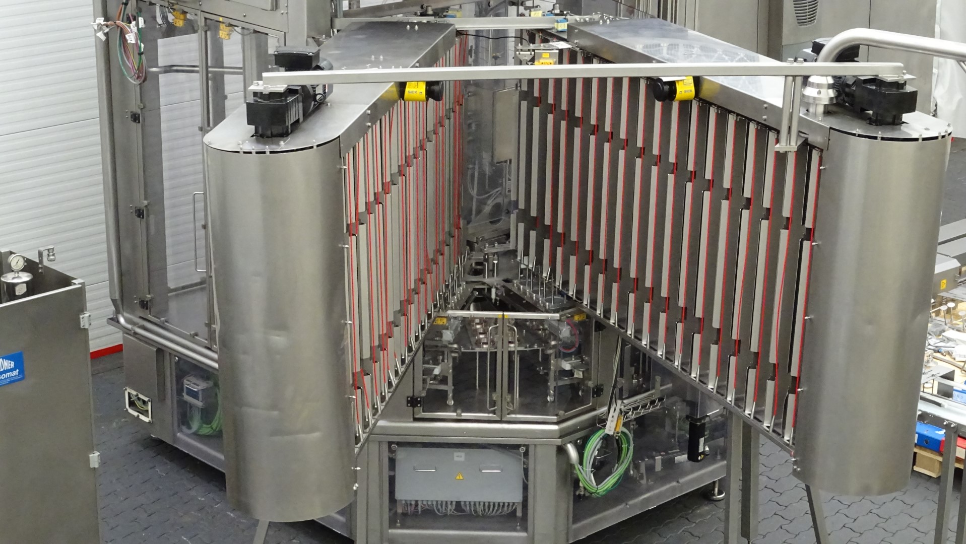 Used Aseptic cup filling, sealing and snap cap machine - Waldner Dosomat 16.6AS