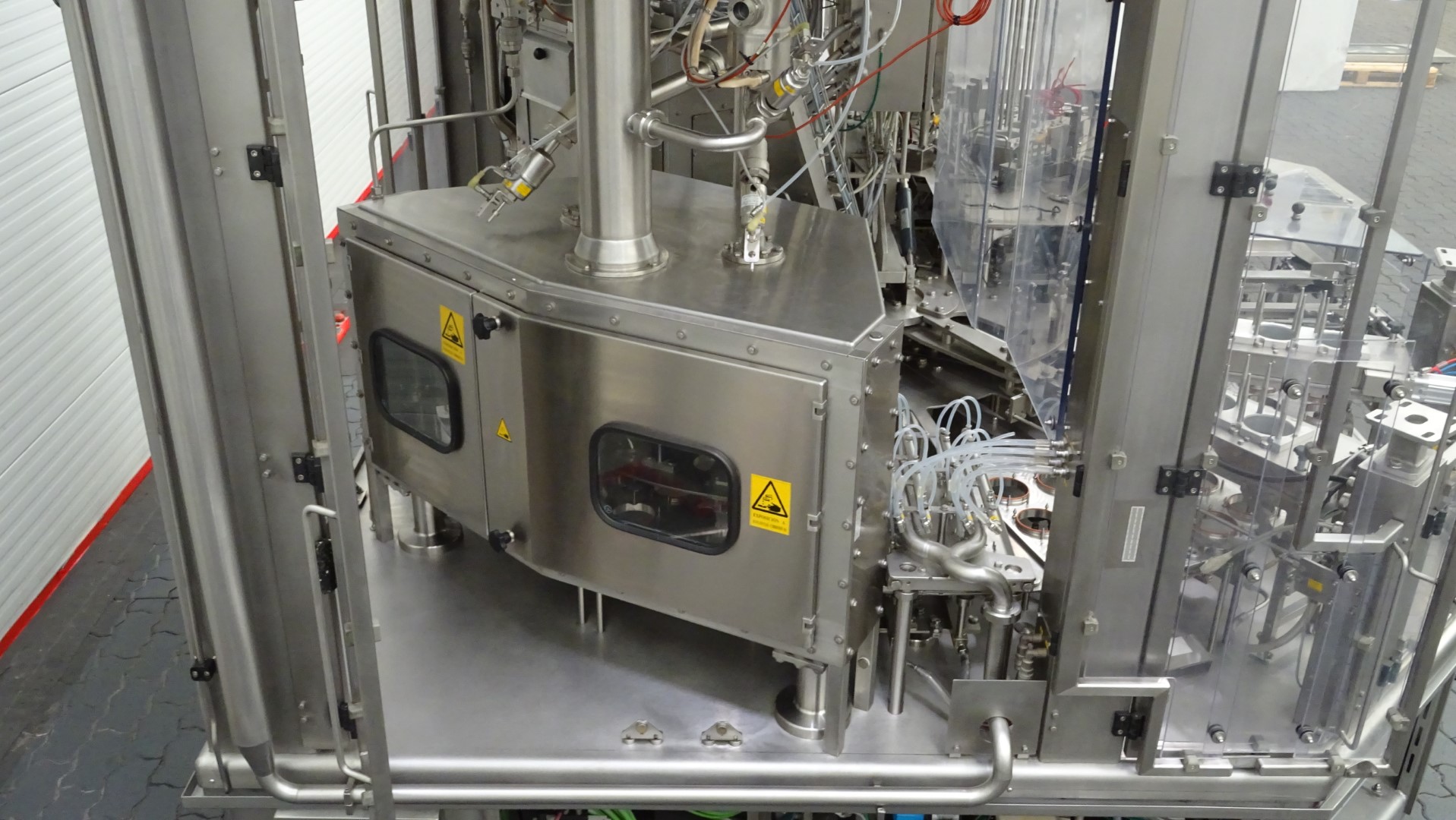 Used Aseptic cup filling, sealing and snap cap machine - Waldner Dosomat 16.6AS