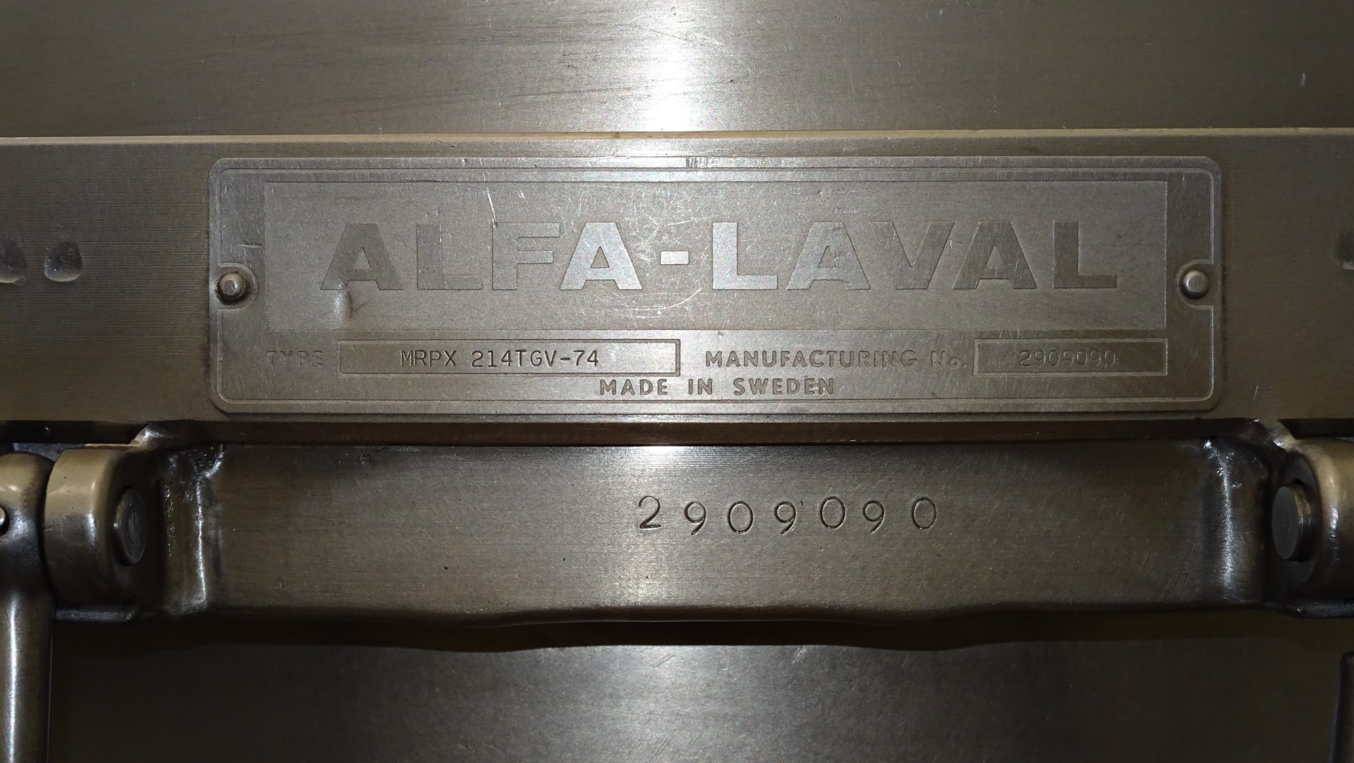 Used Cream Separator Alfa Laval MRPX 214 TGV-74