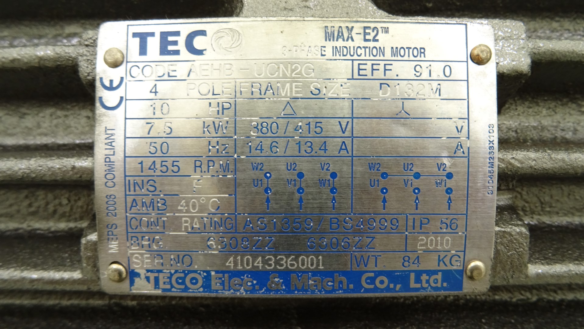 Used Sanitary Centrifugal pump - Mac Ewans CHP