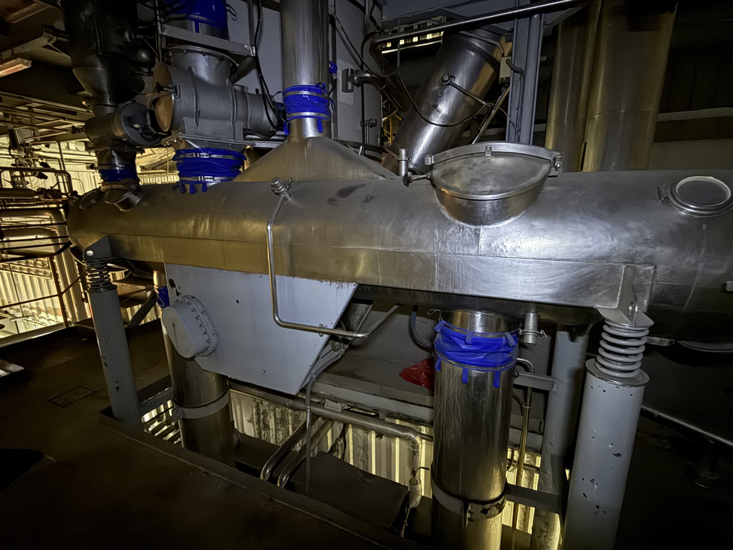 Used Complete GEA Niro Atomizer powder plant with 4-Effect TVR Evaporator, Spray Dryer, Fluidbed Dryer, Cyrstallisation tanks and filling station