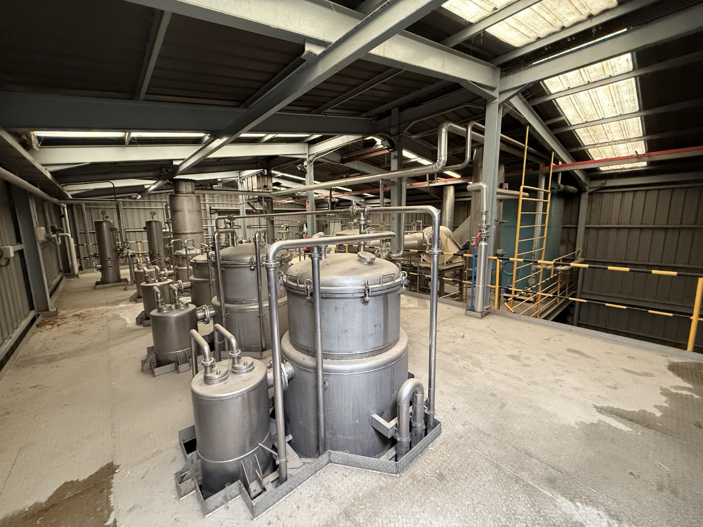 Used Complete GEA Niro Atomizer powder plant with 4-Effect TVR Evaporator, Spray Dryer, Fluidbed Dryer, Cyrstallisation tanks and filling station