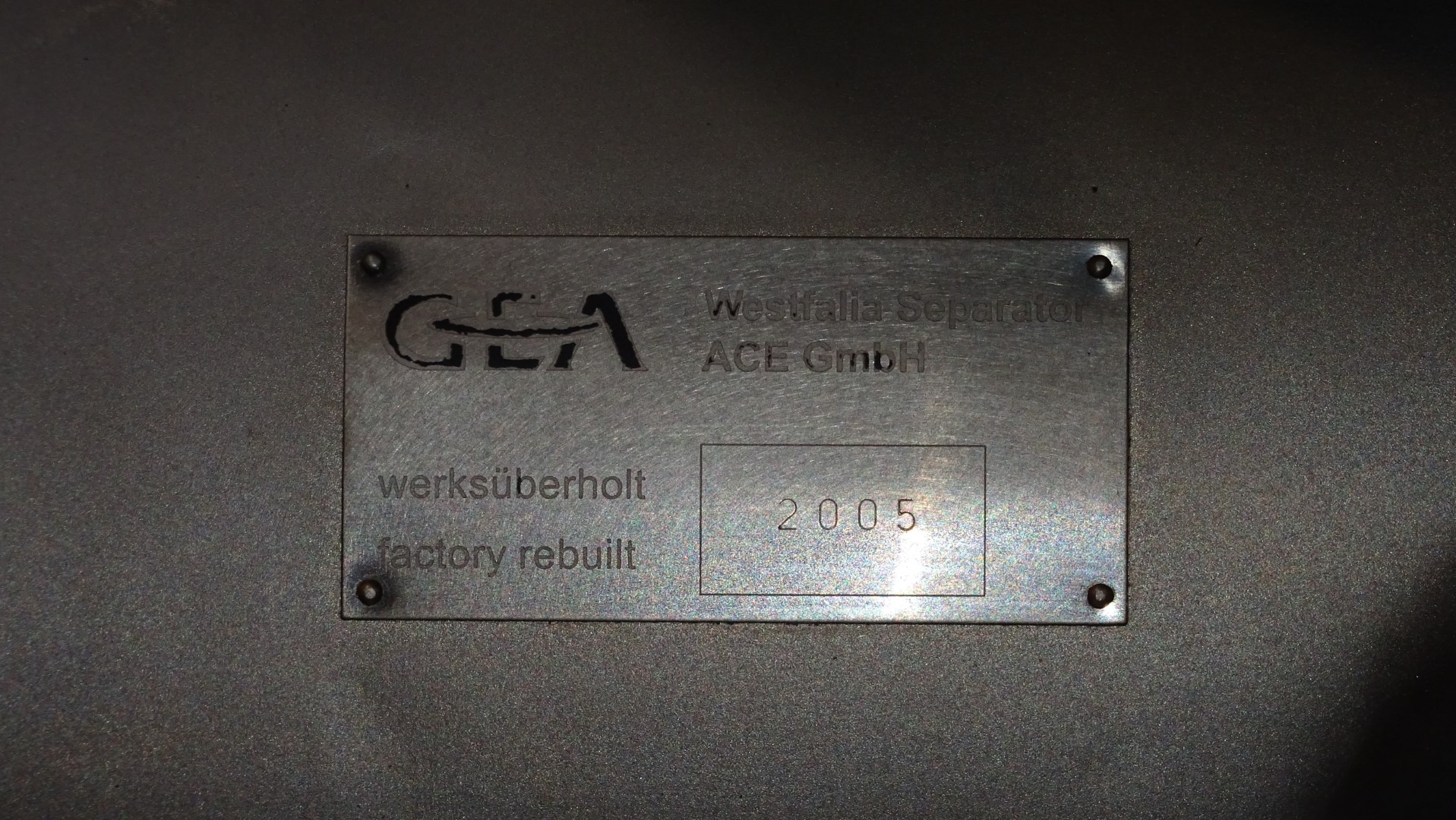 Used Cream Separator GEA Westfalia MSD 170-01-076