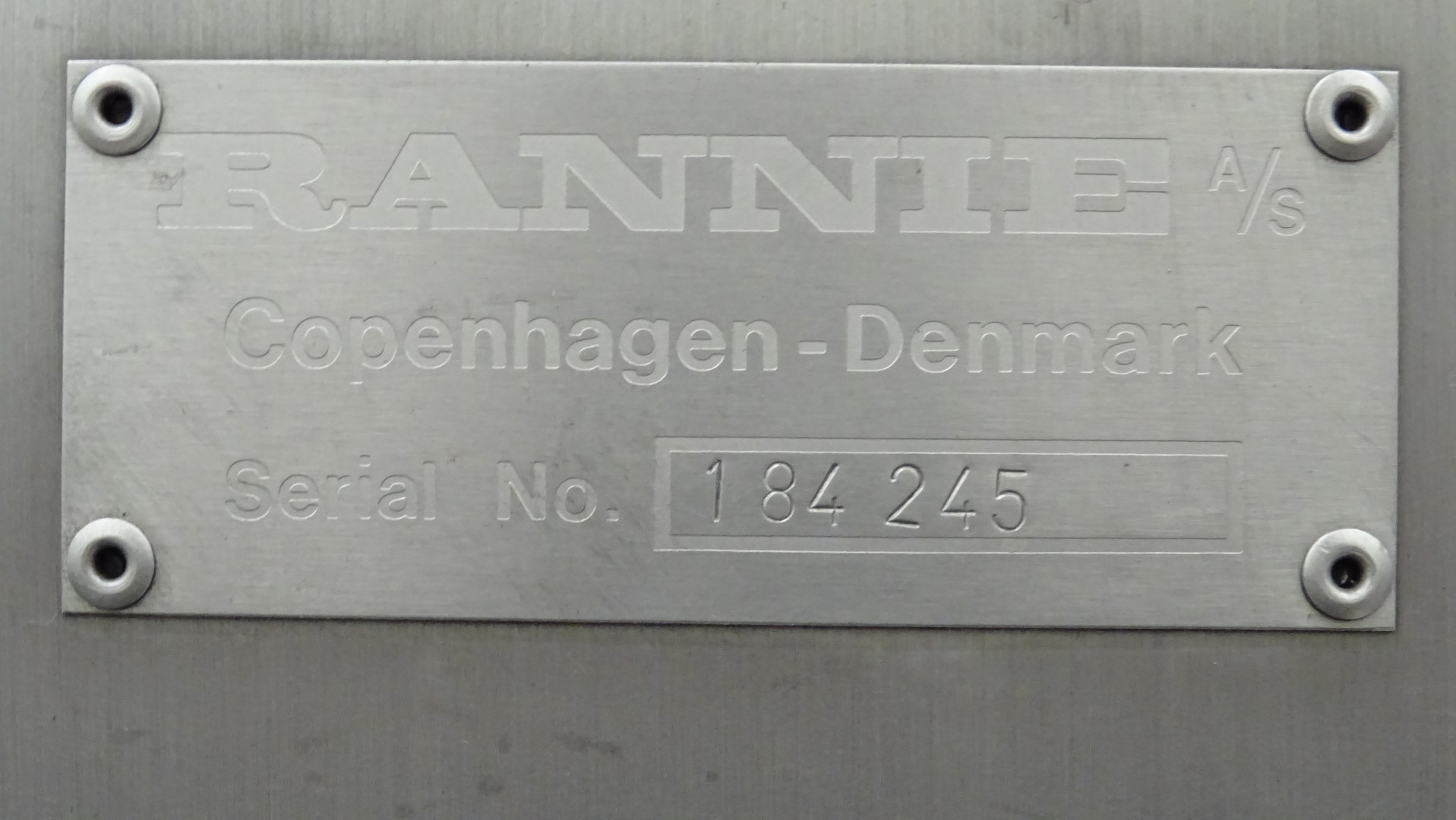 Used High Pressure Homogeniser Rannie Blue Top 50.79