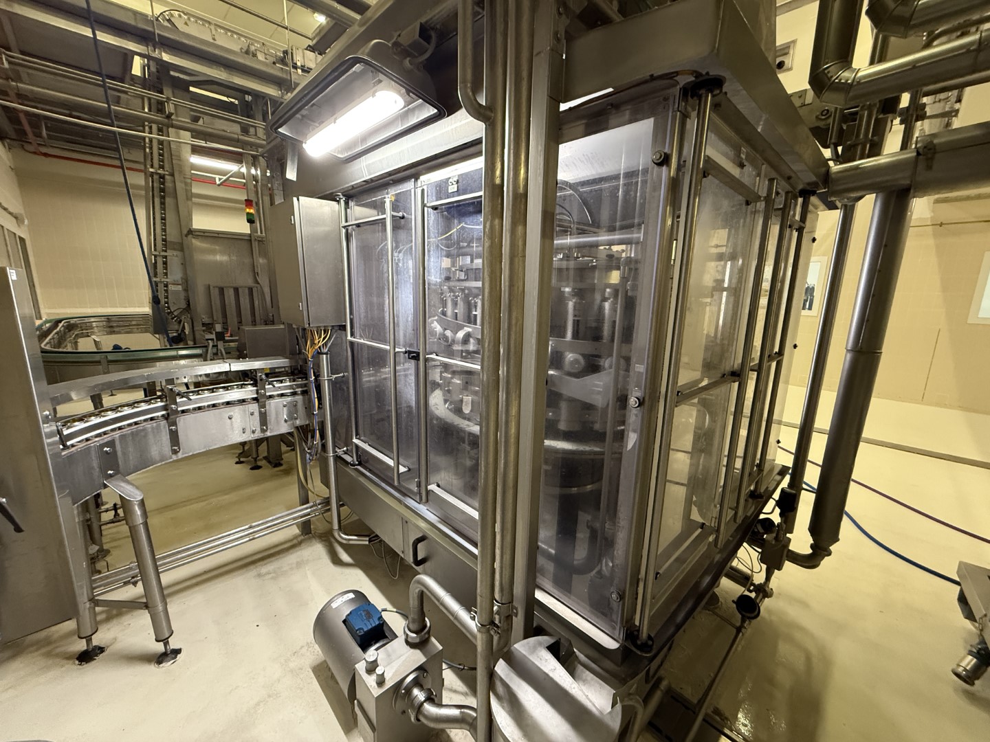 Used Complete can filling and closing line for liquids (nutrition) in 250 gram aluminium cans