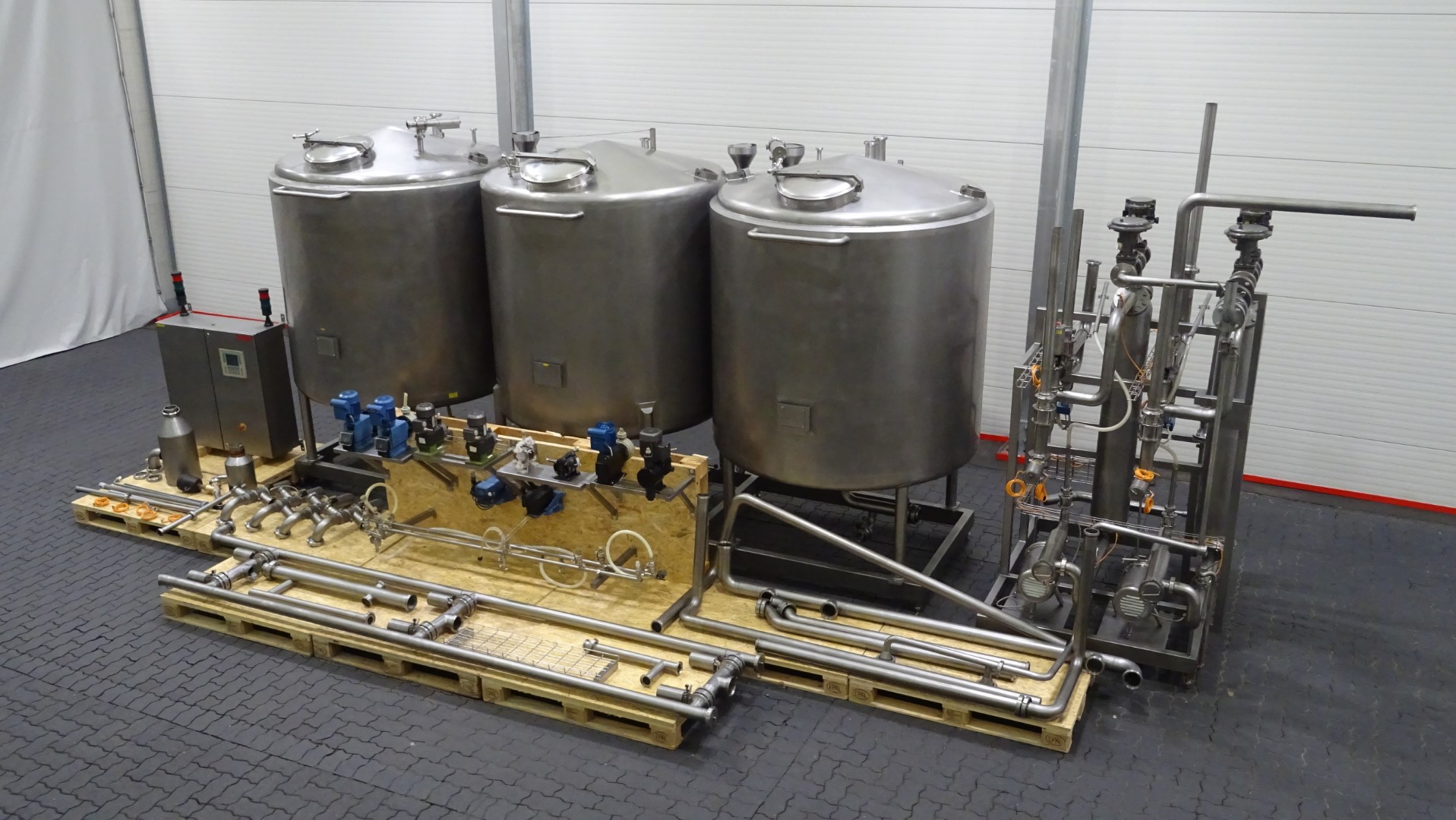 Used Complete 2-Lane CIP Unit with 3 Tanks - Obram WAB - 30/2