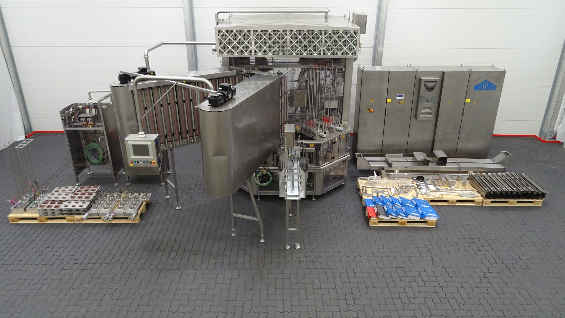 Used Aseptic cup filling, sealing and snap cap machine - Waldner Dosomat 16.6AS