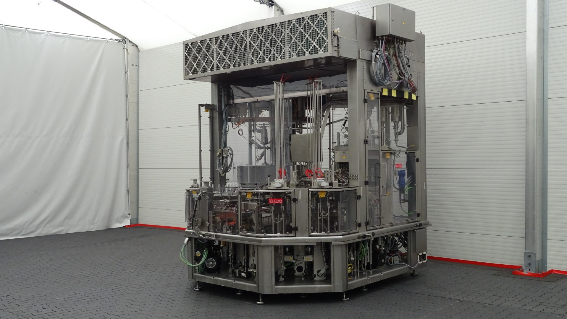 Used Aseptic cup filling, sealing and snap cap machine - Waldner Dosomat 16.6AS