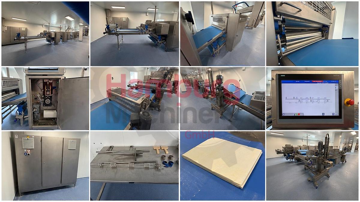 Used Dough processing / rollout line - Rademaker sheeting line with universal line