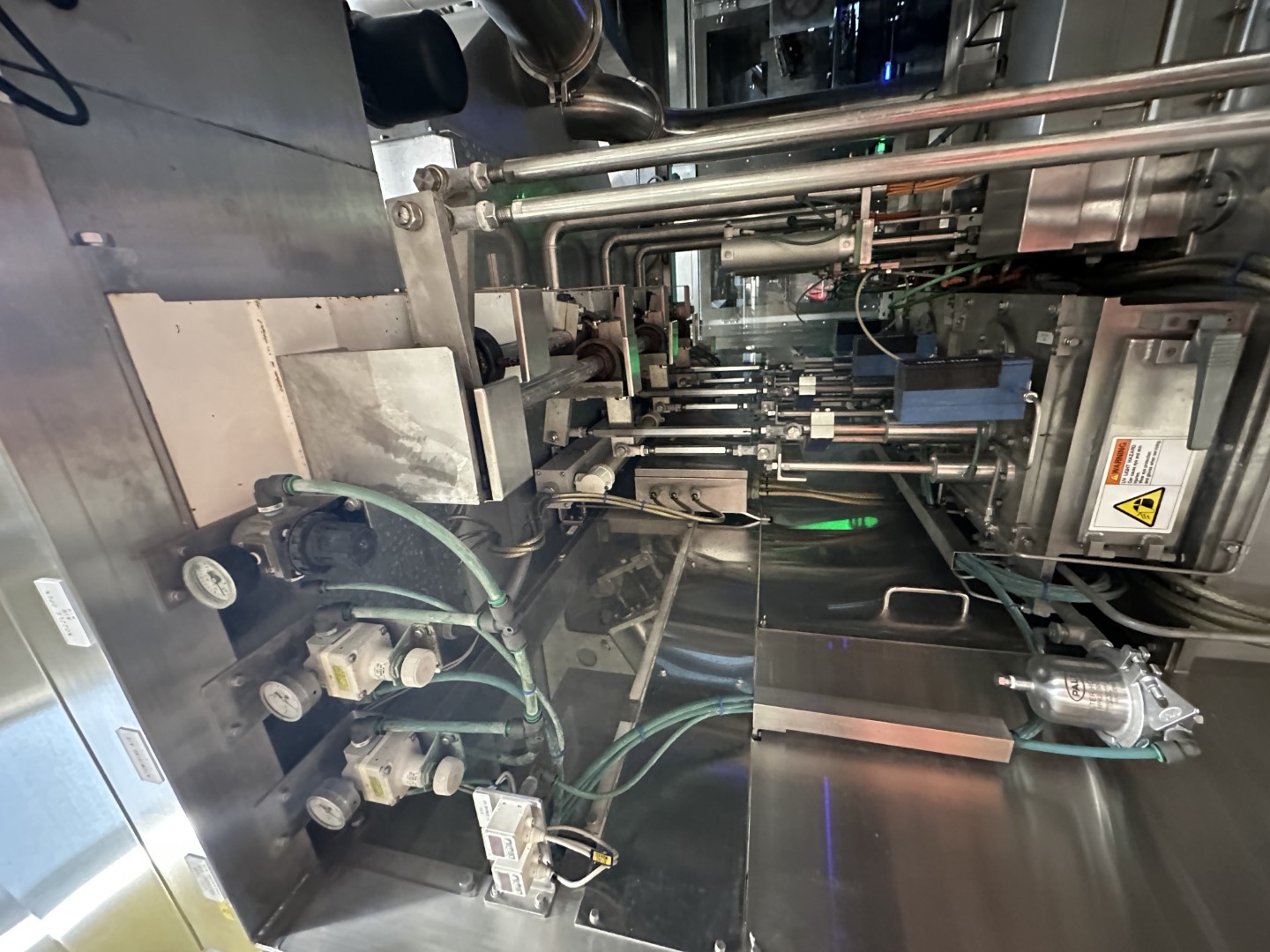 Used Aseptic Carton Filling Line: Shikoku S-PS80HA + 3x Elopak PLA-S30 Applicator + Oystar A+F Packer