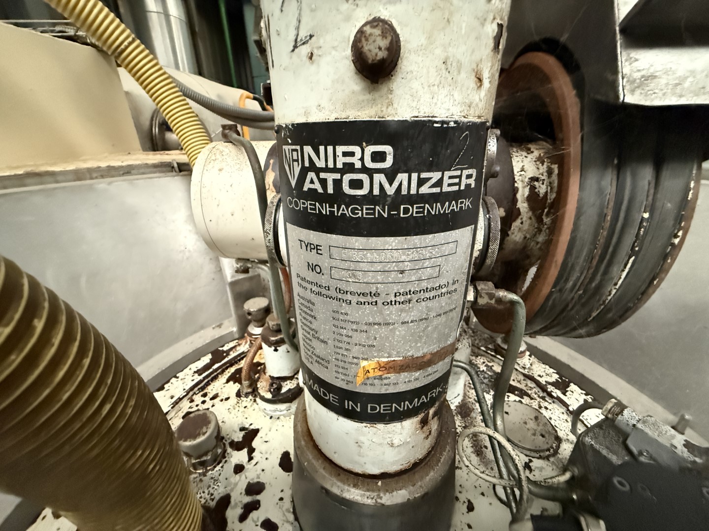 Used Complete GEA Niro Atomizer powder plant with 4-Effect TVR Evaporator, Spray Dryer, Fluidbed Dryer, Cyrstallisation tanks and filling station