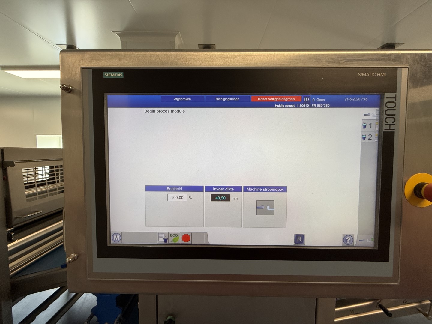 Used Dough processing / rollout line - Rademaker sheeting line with universal line and Packo nitrogen freezer