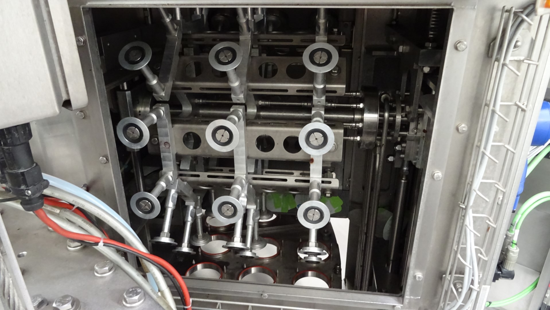 Used Aseptic cup filling, sealing and snap cap machine - Waldner Dosomat 16.6AS