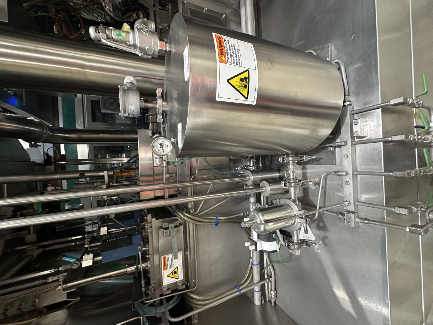 Used Aseptic Carton Filling Line: Shikoku S-PS80HA + 3x Elopak PLA-S30 Applicator + Oystar A+F Packer