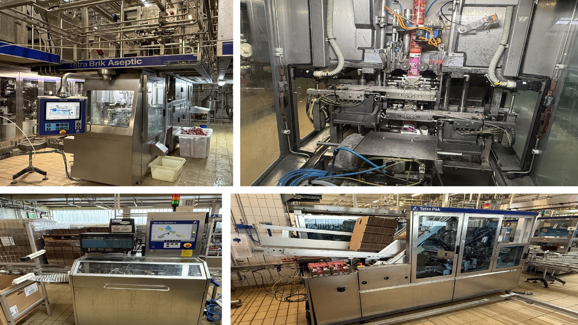 Used Aseptic Carton Filling Line: Tetra Pak TBA/19 - 30 V - 200 ml Slim + Easy Ride + TSA 21 + CBP 70
