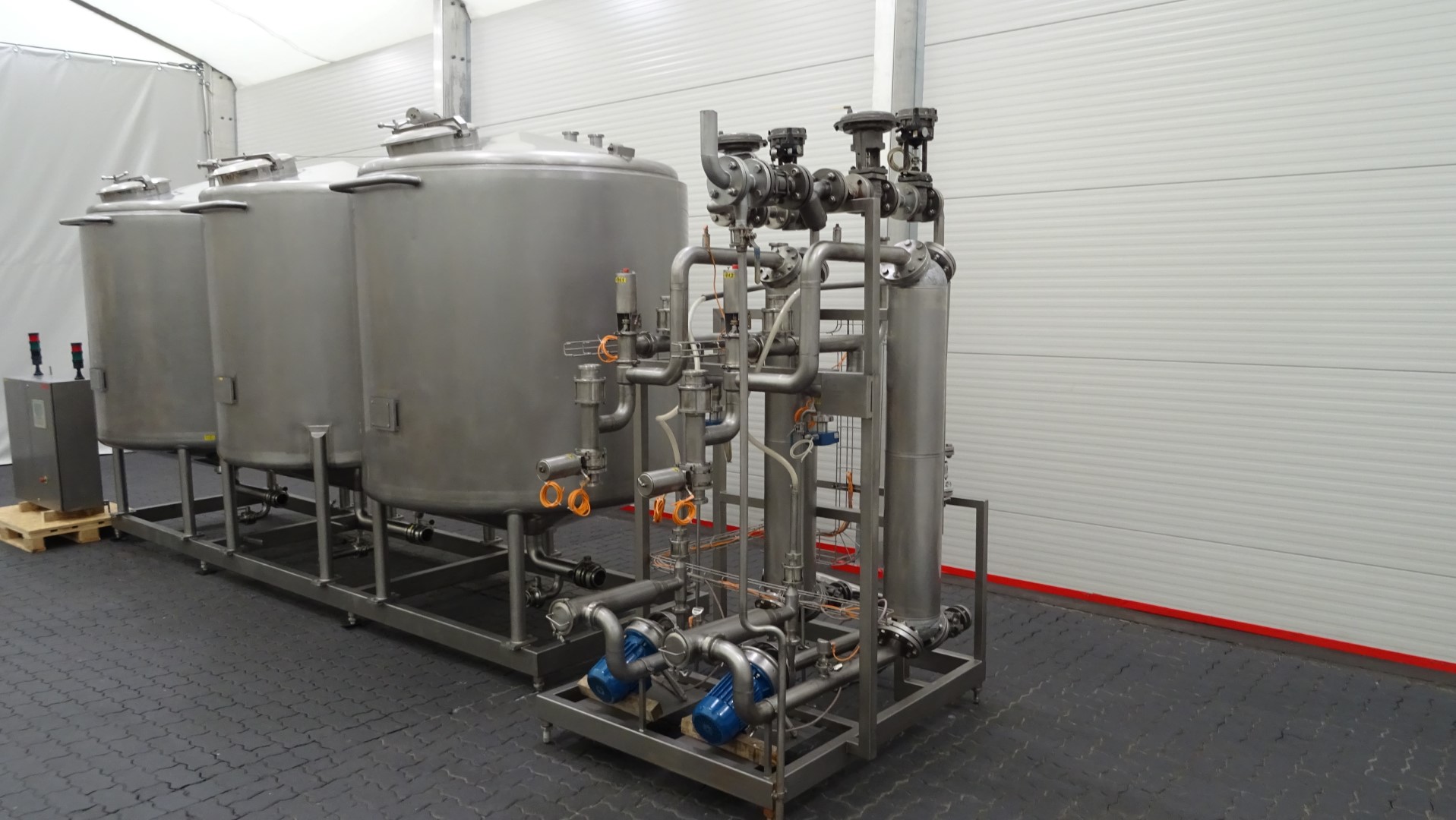 Used Complete 2-Lane CIP Unit with 3 Tanks - Obram WAB - 30/2